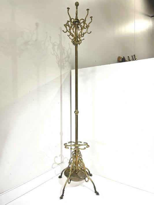 BRASS UMBRELLA AND COAT RACK STAND