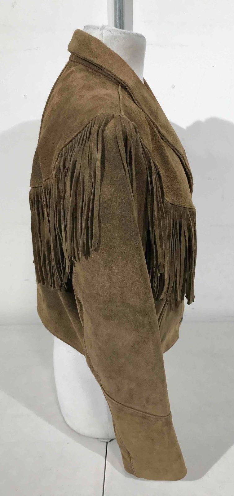 GENUINE LEATHER FRINGE SUEDE WOMEN’S JACKET Size LARGE