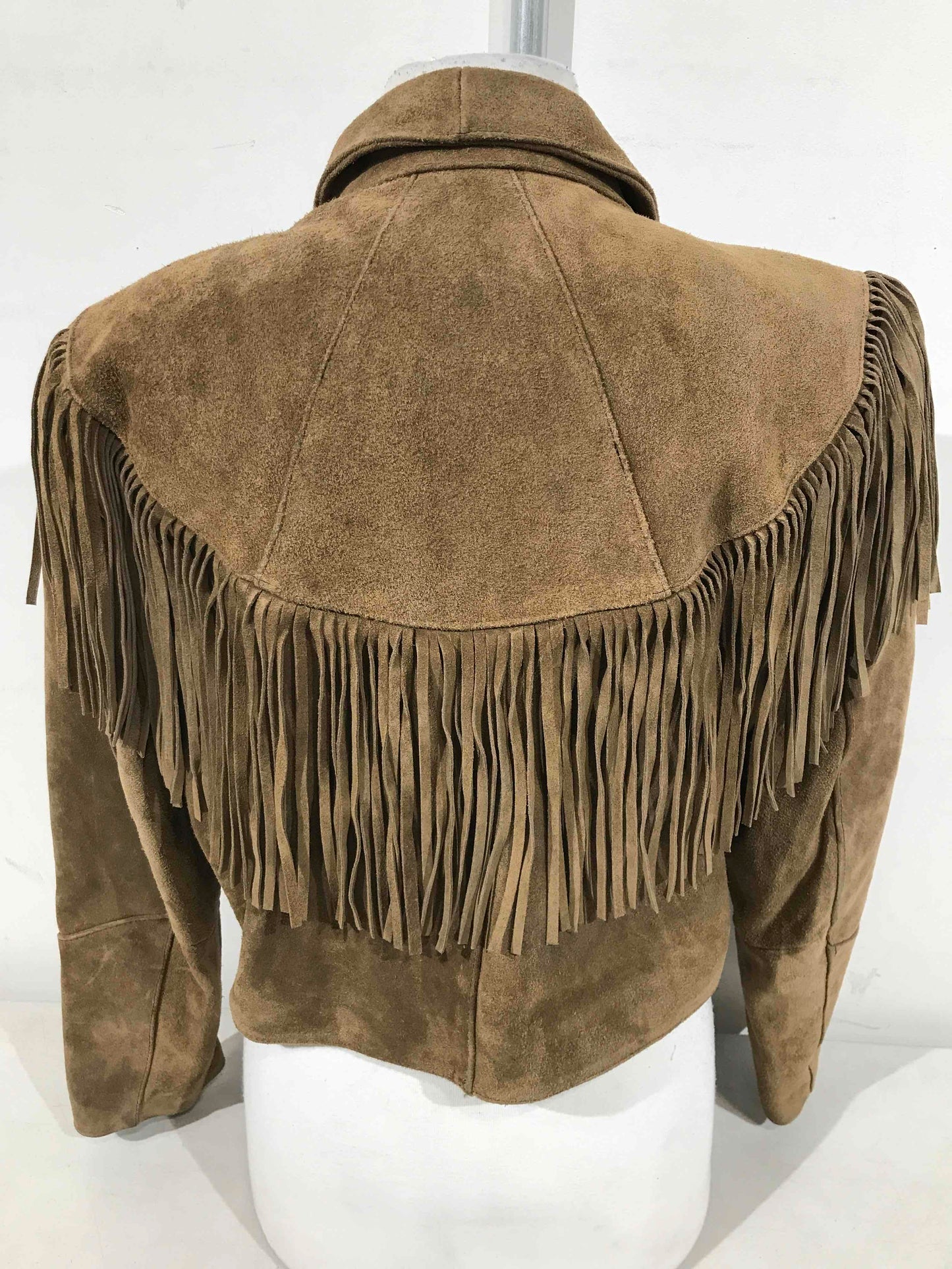 GENUINE LEATHER FRINGE SUEDE WOMEN’S JACKET Size LARGE